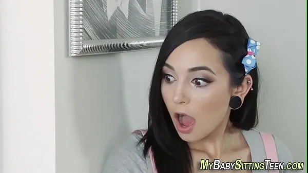 Hot Face jizzed babysitting latina teen fucks bigcock in hi def new Clips