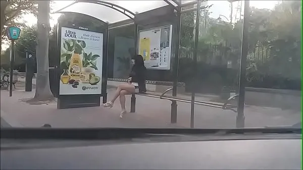 Hot bitch at a bus stop new Clips