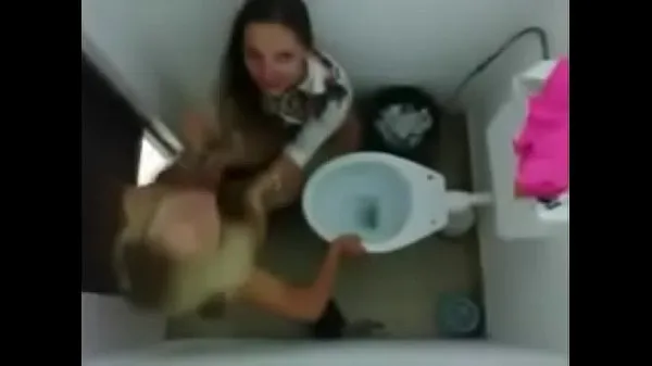 Hot Lesbians in the bathroom having fun new Clips