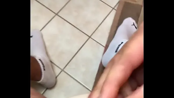 Hot Selfmade Fuck WHITE Socks cum on Toilette Small Cock Tiny Dick Tiny Balls Cumshot new Clips