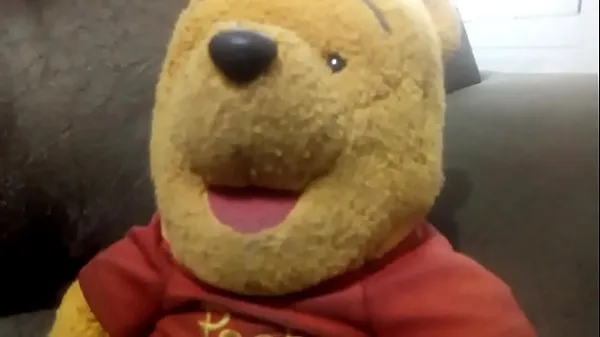 최신 tiger fucking pooh teddy bear on the couch of his house with lots of delicious porno love개의 새 클립