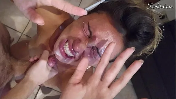 Hot Girl orgasms multiple times and in all positions. (at 7.4, 22.4, 37.2). BLOWJOB FEET UP with epic huge facial as a REWARD - FRENCH audio new Clips