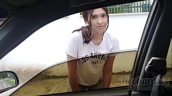 Hot I meet my neighbor on the street and give her a ride, unexpected ending new Clips