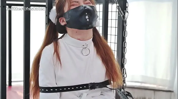 हॉट asian latex catsuit woman straitjacket bondage नई क्लिप्स