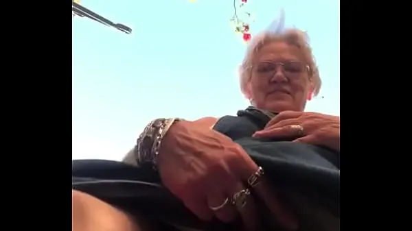 Hot Granny shows big pussy in public new Clips