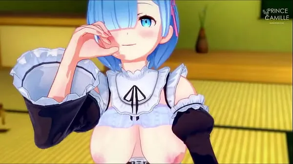 Loving Rem gives you a guided handjob in romantic atmosphere - Re Zero novos clipes interessantes