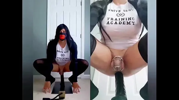 White slut training academy enrollee Heidi Bottoms practicing her humps clips nuevos